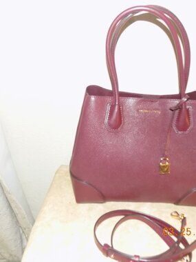 Michael Kors Maroon 2 Way Satchel